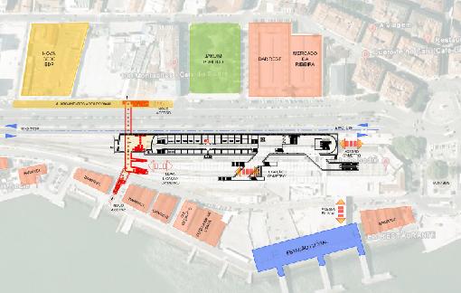 Expansão da Rede Remodelação estação Cais do Sodré Criação de um novo átrio poente na estação com