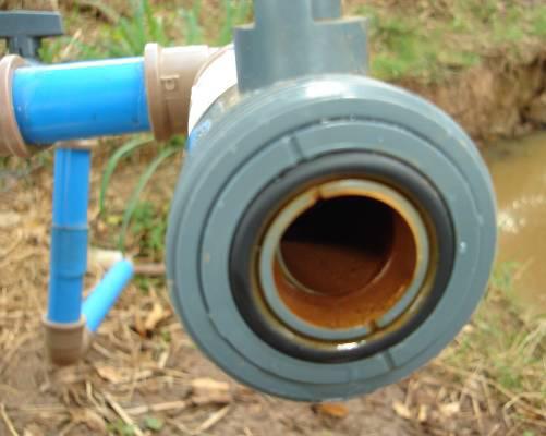 Dicloroisocianurato na prevenção do entupimento devido ao uso de águas ferruginosas em sistemas de irrigação... Figura 4.