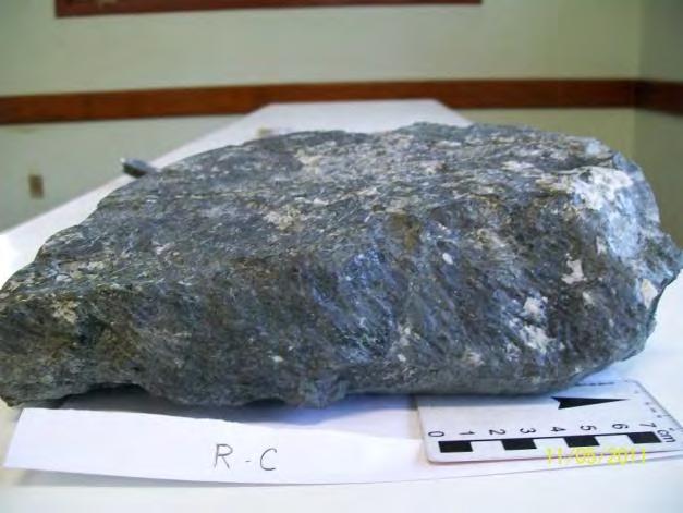 A rocha foi classificada como sendo um biotita gnaisse. A rocha analisada é classificada como um biotita gnaisse (quartzo-diorito gnaisse).