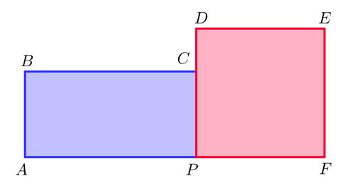 Considera um ponto que se desloca num segmento de reta [ ], de comprimento 10, nunca coincidindo com nem com.