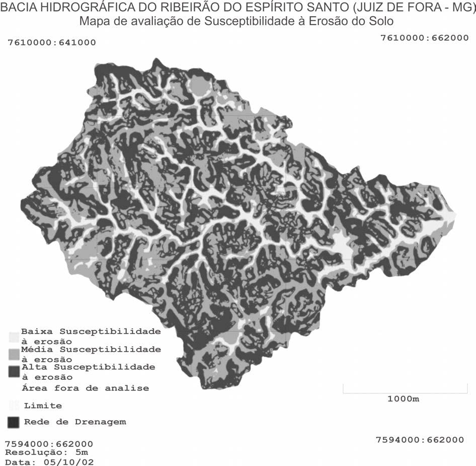 RESULTADOS E DISCUSSÃO A intensa ocupação por lavouras de café fez com que boa parte da cobertura vegetal arbórea existente fosse retirada.