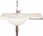 creme L 75C - lavatório master mesa esquerda com porta-toalha frontal branco gelo 340 52 CUBAS 051 a 056-Cubas.