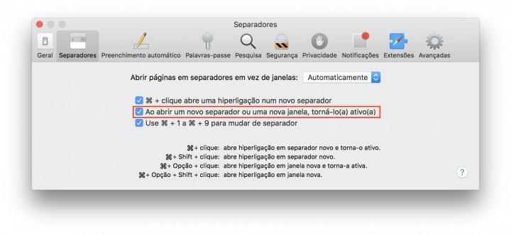 Fixar Separadores Como já referido, é importante saber gerir bem os separadores no Safari, até para ter um ganho efectivo no desempenho ao usar este browser da Apple.
