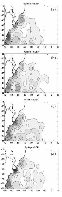 Ciclogênese extratropical Climatologia de ciclones extratropicais Gan e Rao (1991) análise de cartas de