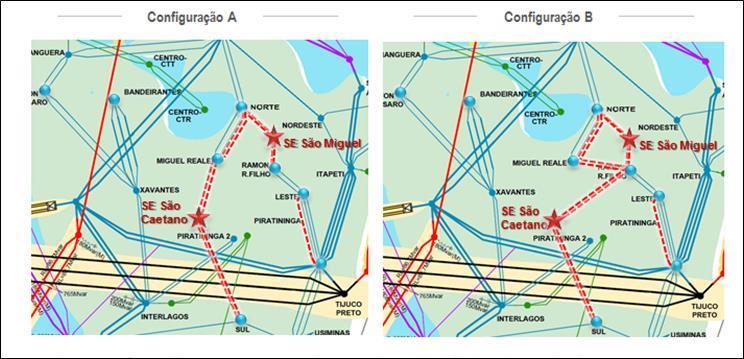 Com o objetivo de minimizar os investimentos necessários com a implantação de novas linhas subterrâneas em 345 kv, testou-se quais linhas poderiam ser retiradas da configuração apresentada na Erro!