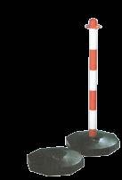 SEG03-1971 Cone de Sinalização 50 - - und. Cone Branco/Vermelho para sinalética de estrada. Fabricado em PP.