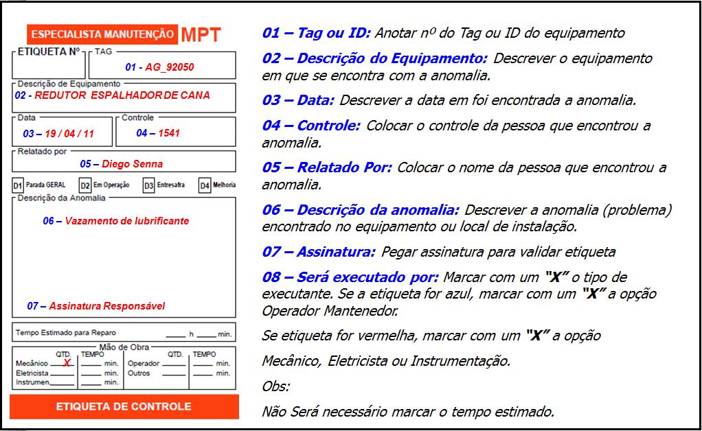 34 Fonte: Autor (2015). FIGURA 25 Preenchimento correto de etiqueta.