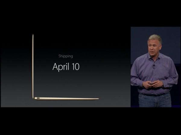 O novo MacBook estará disponível a 10 de Abril por $1.299 e por $1.599 para um processador mais rápido e mais armazenamento.