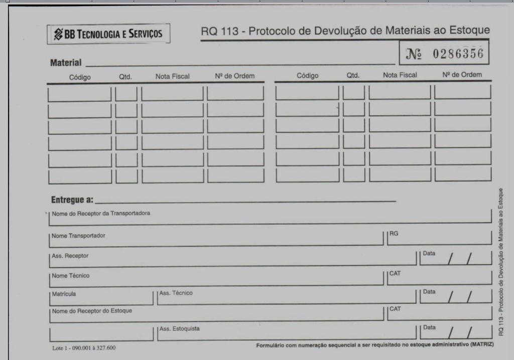 3. Modelo Do Formulário: (fora de escala) 4. Do Prazo de Entrega e Recebimento: 4.1. O prazo de entrega dos FORMULARIOS deverá ser conforme a programação da tabela constante no item 1.