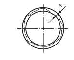 Tolerância de forma: circularidade INTERPRETAÇÃO: campo de tolerância é limitado na seção de