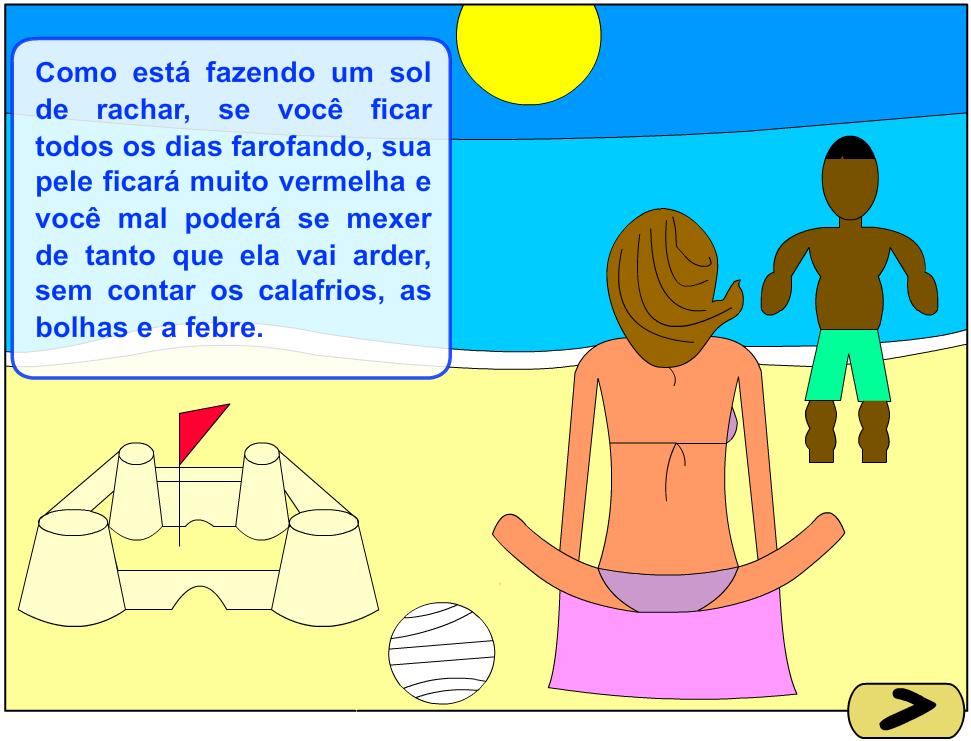 Ilustração 13: Síntese da melanina - tela 02 Ilustração 14: Síntese da melanina - tela 03 A Ilustração 14: Síntese da