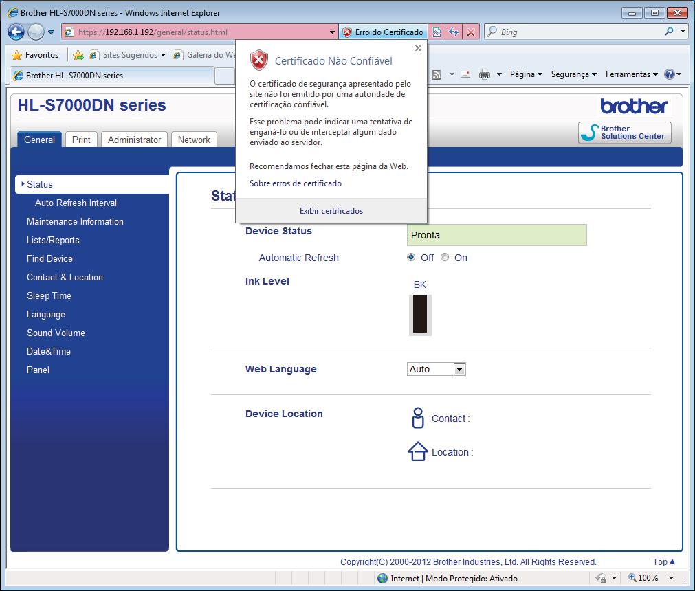 Para o restante das instruções, siga as etapas a partir da d em Para utilizadores do Windows XP e Windows Server 2003 uu página 71.