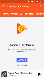 Tocar Música» Clique no botão de Reprodutor de Música para abrir a biblioteca de música.
