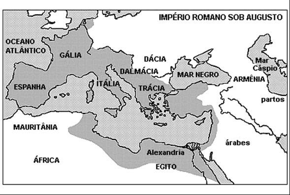 B) Por que, segundo o texto, o sacrifício de um gladiador perante o público reforçava as relações de dominação na sociedade romana? QUESTÃO 15 OBSERVE atentamente o mapa. FONTE: SÓHISTÓRIA.