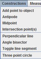 Add point to object selecionando essa ferramenta é possível determinar um ponto sobre um objeto (circunferência, segmento, reta).