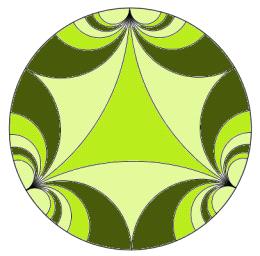 Se olhamos as gravuras de Escher parece-nos que o desenho cobriu o Disco, no entanto este é um olhar euclidiano. A atividade 3, apresentada anteriormente, esclarece esta impressão visual.