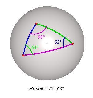 Triângulo Esférico Soma dos ângulos internos de um
