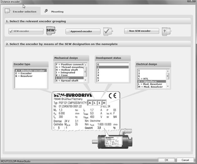 Ajustar o encoder 2 para a detecção de posição.