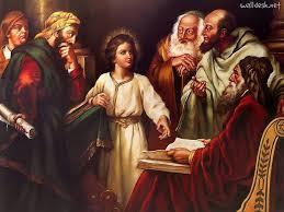 * Lucas 2,38: Ana e o menino Jesus. Ela chegou nesse instante, louvava a Deus, e falava do menino a todos os que esperavam a libertação de Jerusalém.