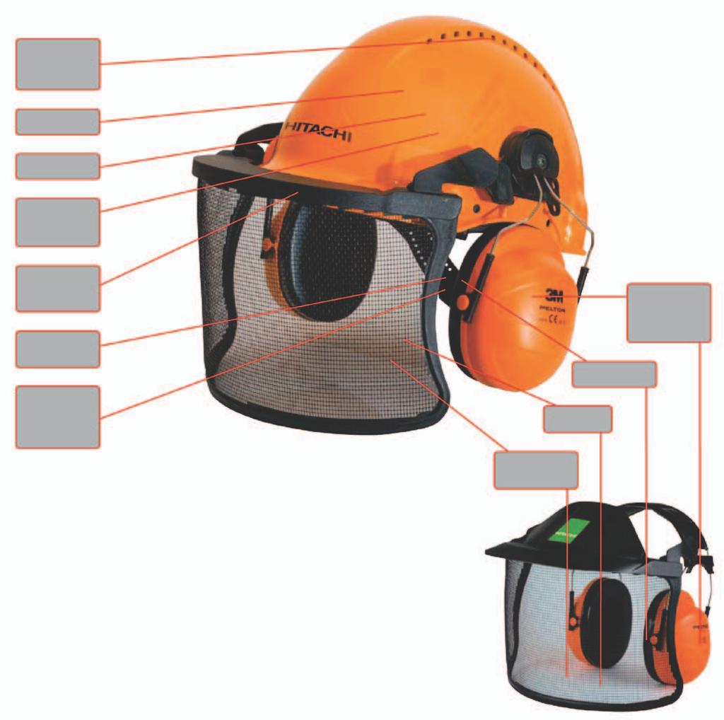 Capacete de protecção Referência Descrição Medida 713511 Capacete de protecção auditiva com viseira de rede Única 713512 Protector auditivo com rede Única VENTILAÇÃO LATERAL ESTRUTURA EM ABS MÁXIMO