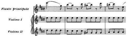 Figura 74: W. A. Mozart, Sonata K. 284, mão esquerda, c.34-36. Figura 75: W. A. Mozart, Sonata K. 284, mão direita, c.36-38.
