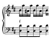 Figura 116: W. A. Mozart, Sonata K. 284, c.22-29.