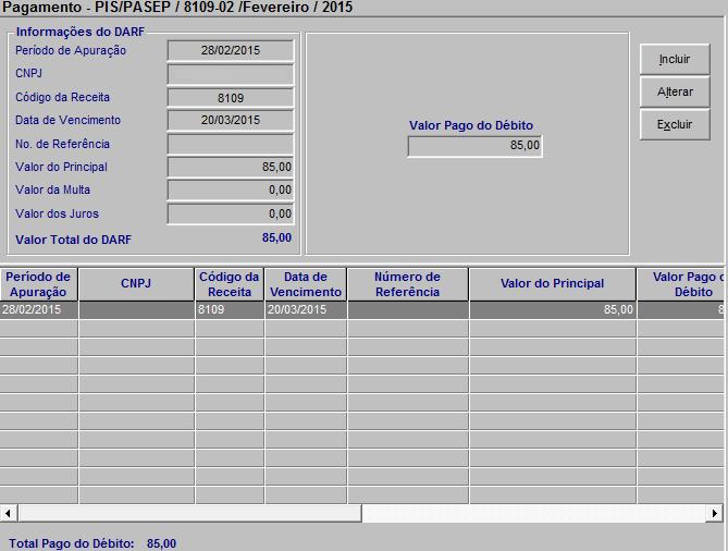 Pagamento com DARF PIS/Pasep