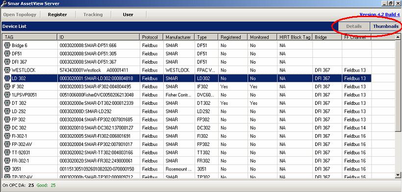 AssetView Server Gerenciando os Instrumentos no Banco de Dados É possível verificar a lista dos instrumentos registrados no banco de dados ou remover um registro de um instrumento deste banco de