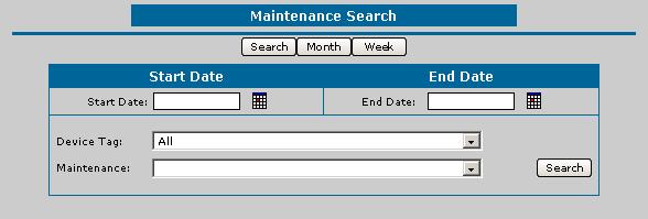 Search na árvore de topologia. Pesquisando um período A página padrão de busca de manutenção é mostrada na figura abaixo: Figura 8.15. Pesquisando Manutenções 1.