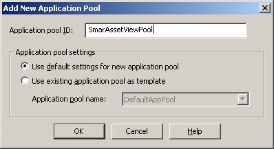 A caixa de diálogo Identificação do pool de aplicativos aparecerá. Figura A.10.