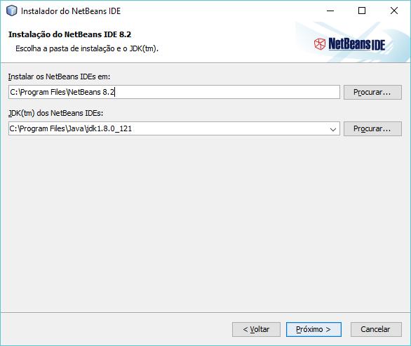 42 NetBeans Instalação Download e instalação do NetBeans Como o JDK já está