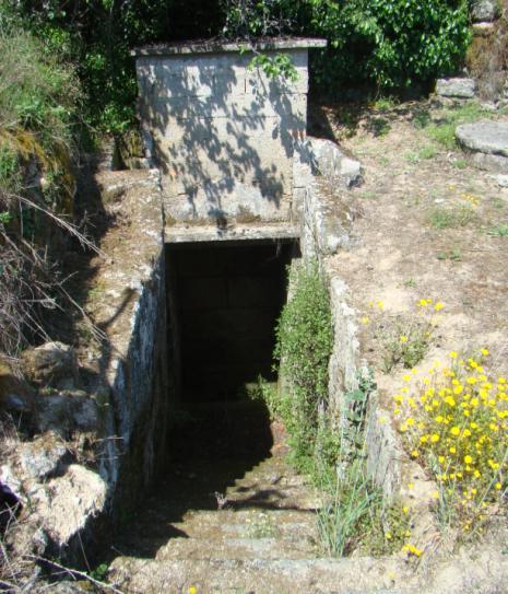 Fonte de Chafurdo Póvoa de Lisboa Fonte subterrânea construída em granito tosco e argamassa.