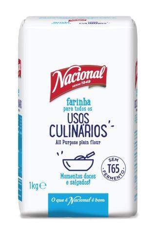FARINHAS NACIONAL NACIONAL Farinha extra fina T55 (com fermento) 10X1Kg 043103 NACIONAL Farinha