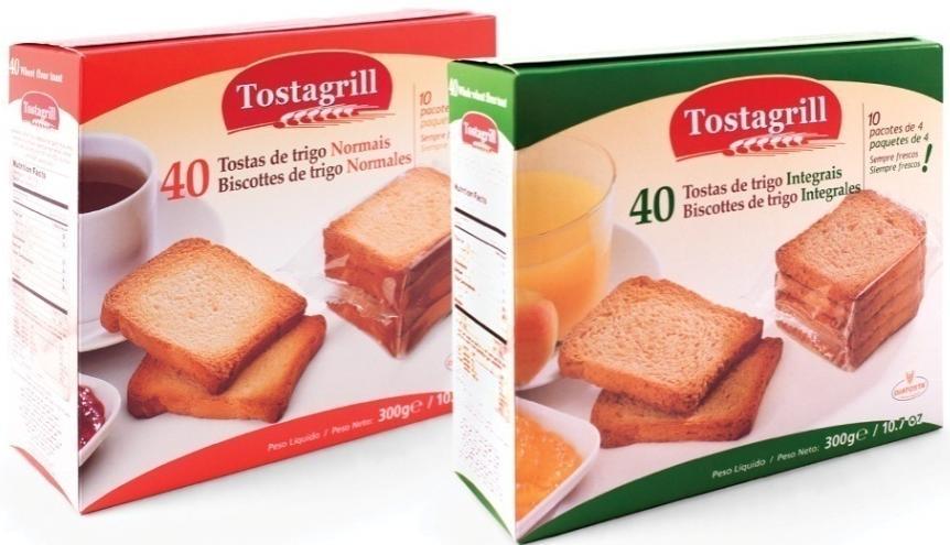 Tostagrill Tosta Integral 12x510gr 510g s/ sal s/ açu Tostagrill Tosta s/