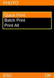 Apresentação das funções principais 01 O menu Photo (Foto) A A opção Quick Print (Impressão rápida) Escolha o menu