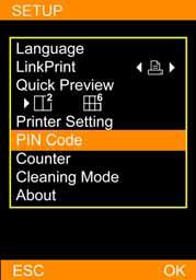 Printer Setting (Configurar impresora): esta opción permite a los usuarios habilitar o deshabilitar los efectos de color automático y mate, ajustar la pantalla LCD, la