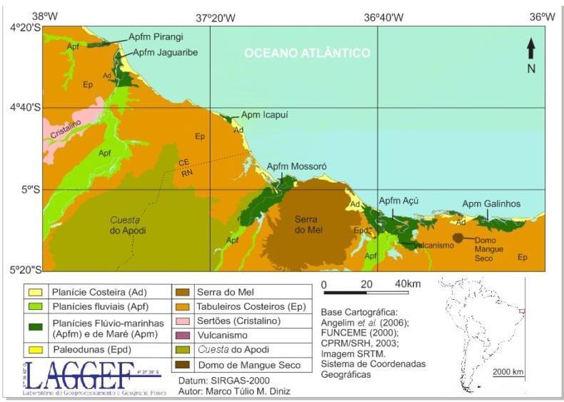 Figura 1 Mapa de Geomorfologia do Trecho