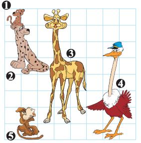 2 Se você colocar em fila os cinco animais, em ordem crescente, qual animal ficará no meio? (A) 1 (B) 2 (C) 3 (D) 4 (E) 5 3 - Ana tem dez ladrilhos iguais a este:.