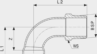 Prestabo Com SC-Contur F1 F1 Cotovelo 90 Prestabo modelo 1114 artigo d BSP Z L1