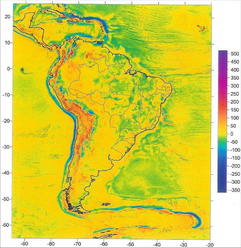 Aplicações da gravimetria Determinação da espessura crustal