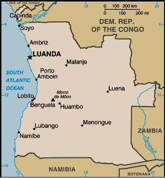 Introdução (Brazaville) e República do Congo (Kinshasa),a Este faz fronteira com a República da Zâmbia e a Sul com a República da Namíbia (quadro 6). Tem uma superfície de 1.246.