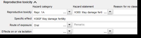 30 Como preparar um relatório de utilizador a Versão 1.0 H360Df - Pode afetar o nascituro. Suspeito de afetar a fertilidade. H361f - Suspeito de afetar a fertilidade.