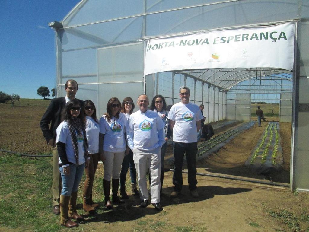 plantação de hortícolas na Horta Nova Esperança, da qual participaram oito colaboradores