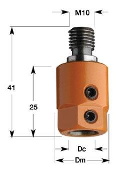 SUPOES PAA BOCAS DE CONEXÃO ÁPIDA Série 305 FUADEIAS S=M10 e cilindro de centrar ø 11x4 mm DM Diâmetro Máximo 305.