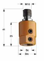 Suportes para Brocas de Conexão Rápida > para furadeiras Série 305 Rotação direita Rotação esquerda S=M10 e cilindro de centrar ø 11x4 m iâmetro