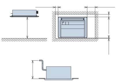 Furo de Abertura para Forro 20 760 513 130 20 60 (p/ Parafuso de Suspensão) e (Furo de Abertura para Forro) d (p/ Parafuso de Suspensão) 20 60 710 45 850 MIN.