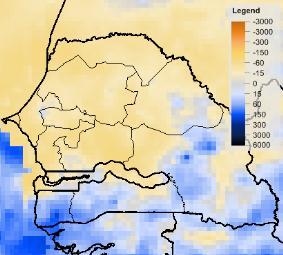Precipitação em Relação ao Normal no Senegal, Outubro de 2014 (RFE2) Mapa 9: Precipitação em Relação ao Normal no Senegal, Novembro de 2014 (RFE2) Mapa 10: Precipitação em Relação ao Normal no