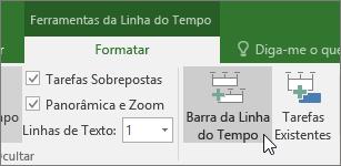 Criar uma linha do tempo no Project 3) Em Project 2016, você pode criar uma segunda barra de cronograma, para mostrar