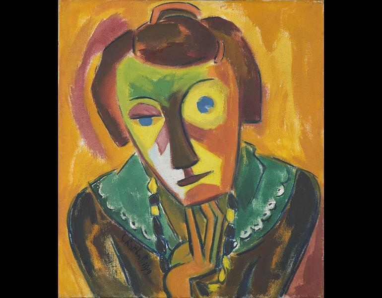 EXPRESSIONISMO ALEMÃO Karl Schmidt-Rottluff. Retrato de Emy, 1919.