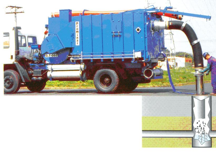 Ainda pode ser utilizado o equipamento chamado bucket machine